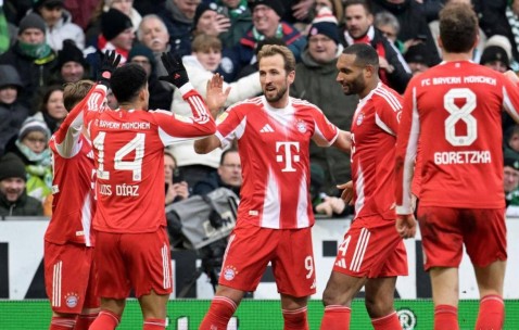 德甲豪门拜仁3-0轻取云达不莱梅，32岁凯恩火力全开：22轮攻入26球